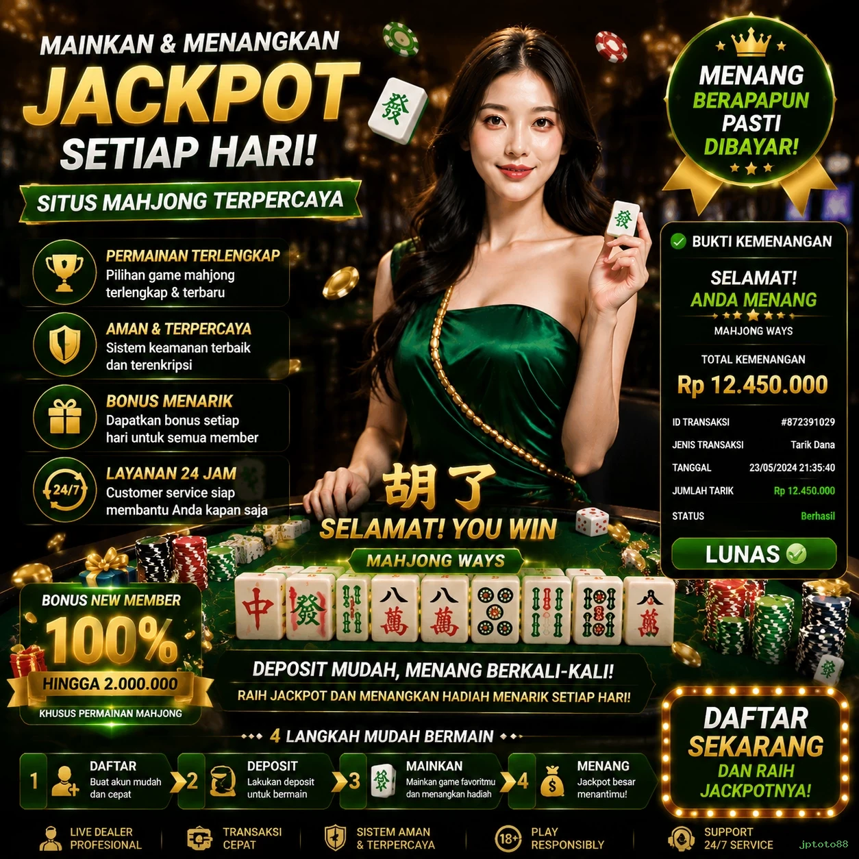 Ikon aplikasi jptoto88 resmi